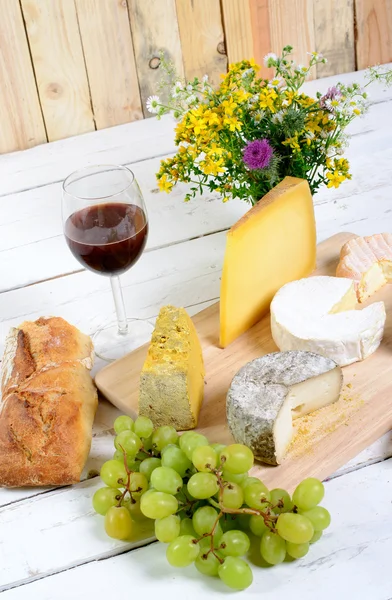 Francuski taca serów — Zdjęcie stockowe