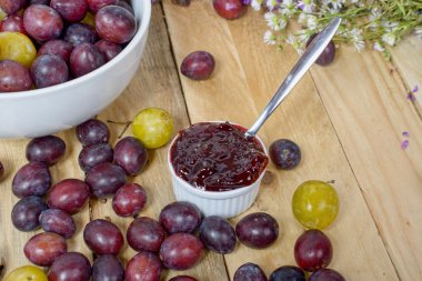 Kırmızı ve sarı Erik ile reçel