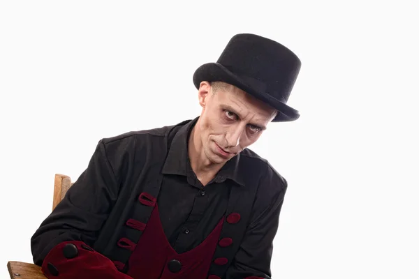 Man dressed up as vampire for the halloween — Stock Photo, Image