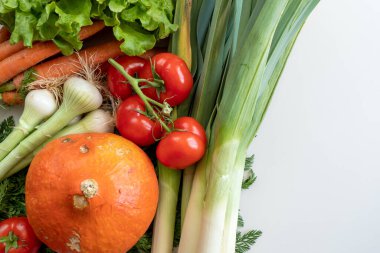 mevsimlik sebzelerin yakın çekimi