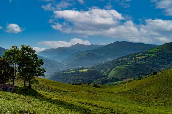 Pohled Francouzské Pyrenejské Hory Blízkosti Města Lurdy — Stock fotografie