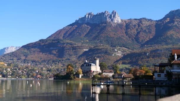 Castelo Duingt Perto Lago Annecy França — Vídeo de Stock