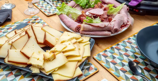 Raclette Viande Une Tradition Française — Photo