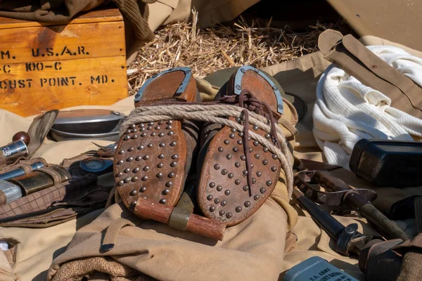 Equipamentos Militares Wwi Roupas Sapatos Muito Mais — Fotografia de Stock