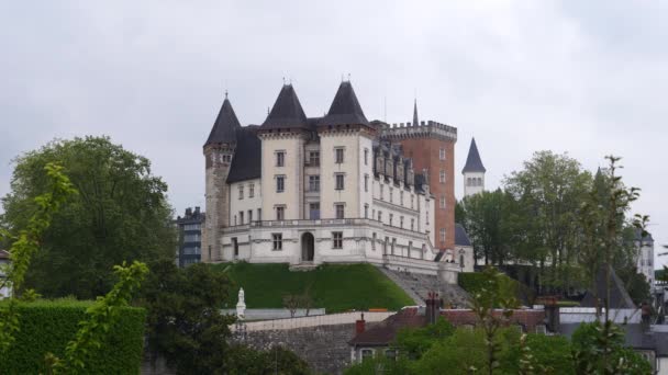 Vista Castelo Pau França — Vídeo de Stock