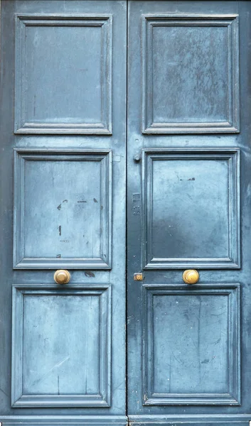 Blue Wooden Door Entry Old House — Stock Photo, Image