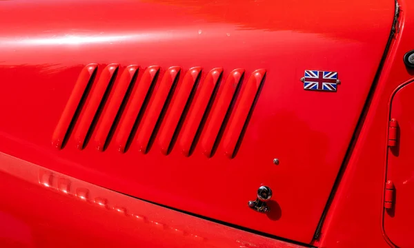 Detail Bonnet Red Car — Stockfoto