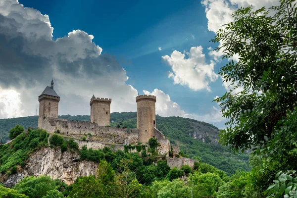 Antiguo Castillo Medieval Foix Ariege Sur Francia — Foto de Stock