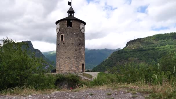 Tarascon Sur Ariege Castella Tower Нині Також Годинникова Вежа — стокове відео