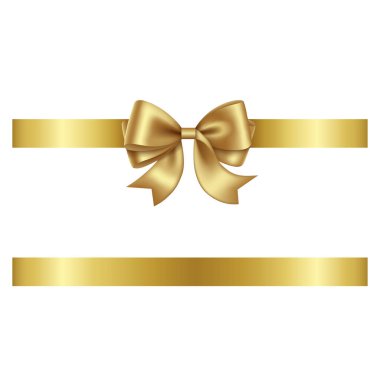 Altın yay ve şerit vektör