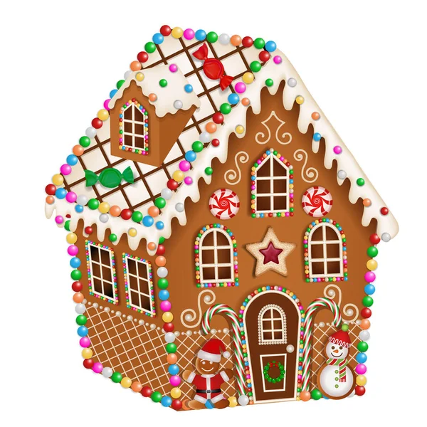 Kurabiye ve şekerli Noel kurabiyesi evi