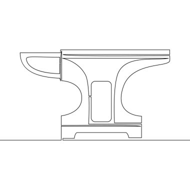 Örs ikonu vektör illüstrasyon kavramını sürekli olarak çizen tek bir çizgi