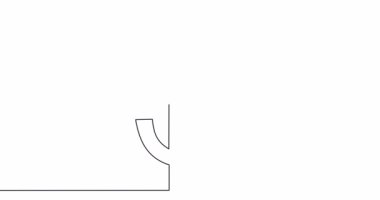 Kendi kendine çizim tek çizgi animasyon dolar sembolü konsepti