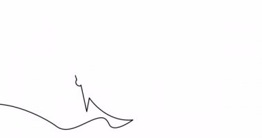 Kendi çizim çizgisi animasyon döngüsü okları geri dönüşümlü çizgi konsepti