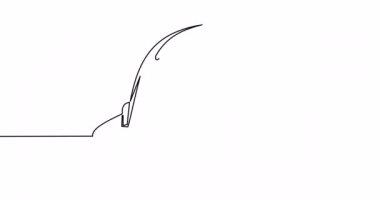 Otomatik çizim çizgisi animasyonu Güvenlik sabit şapka kesintisiz çizgi konsepti