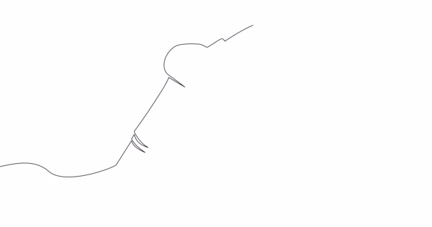 Self Drawing Line Animation Gun Fuel Pump Continuous Line Drawn — Stockvideo