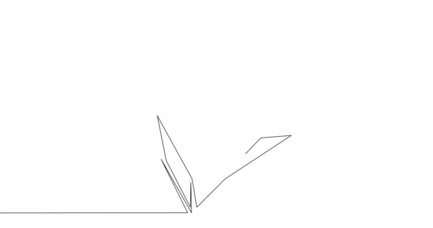 Self Drawing Line Animation Diamond Continuous Line Drawn Concept — Video Stock