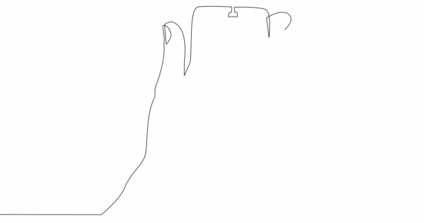Self Drawing Line Animation Phone New Message Continuous Line Drawn — Video