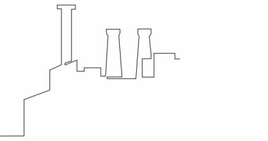 Otomatik çizim çizgisi animasyon fabrikası sürekli çizgi çizimi kavramı