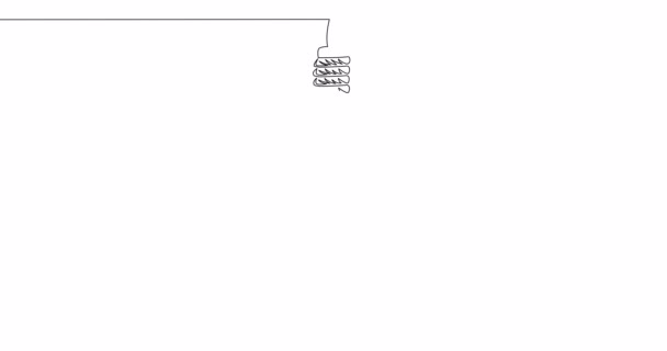 Self Drawing Line Animation Noose Clock Deadline Continuous Line Drawn — Wideo stockowe