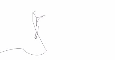 Self drawing line animation gift box continuous line concept