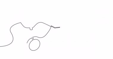 Self drawing line animation Scissors continuous line concept