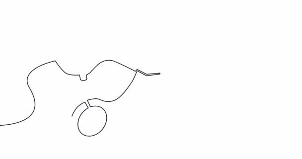 Self Drawing Line Animation Scissors Continuous Line Concept — Stok video