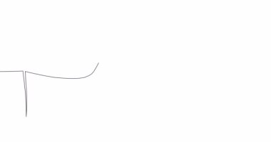 Self drawing line animation hand showing great sign gesture continuous line drawn concept