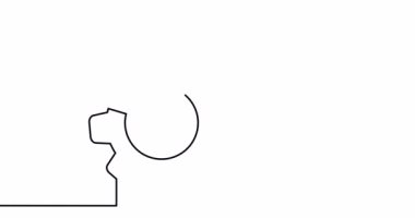 Otomatik çizim çizgisi animasyonu Dişliler sürekli çizgi çizimi kavramı