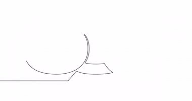 Kendi çizim çizgisi animasyon zinciri bağlantı kesintisiz çizgi çizimi kavramı