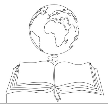 Dünya gezegeni ikonu ikon çizimi kavramının devamlılığı.