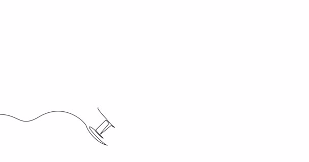 Animasi Garis Self Drawing Syringe Kontinu Satu Baris Konsep Gambar — Stok Video