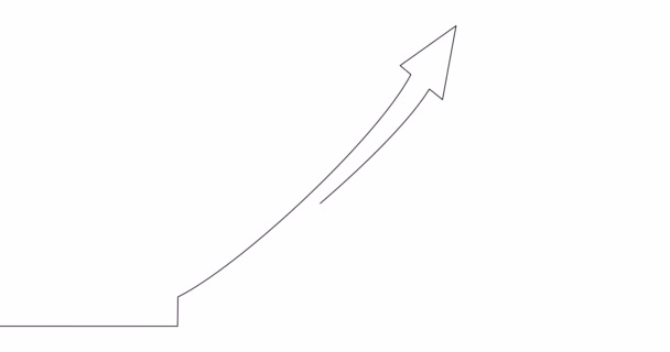 Self Drawing Line Animation Profit Dollar Graphs Continuous One Single — Stock Video