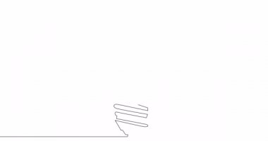 Kendinden çizim çizimi çizgi animasyonu Çarklı dişli dişli ampul Fikir aralıksız çizgi konsept video çizimi