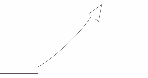Auto Desenho Animação Linha Euro Subir Conceito Profit Crescimento Ideia — Vídeo de Stock
