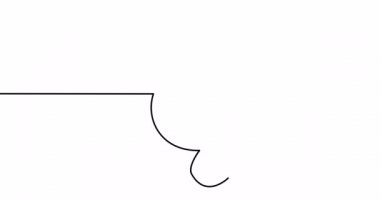 Self drawing line animation treble clef music continuous line drawn concept video