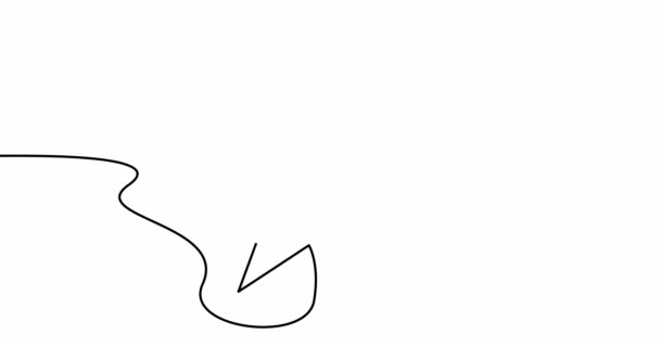 Self Drawing Line Animation Star White Background Continuous Line Drawn — 图库视频影像