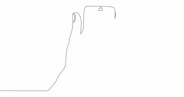 Self Drawing Line Animation Mobile Phone Heart Continuous Line Drawn — Video