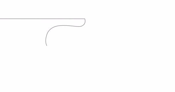 Self Drawing Line Animation Wired Computer Mouse Continuous Line Drawn — Stok Video