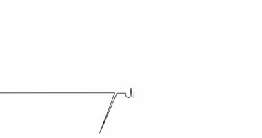 Kendini çizen animasyon adamı dev anahtar deliğinde duruyor. Anahtar kişi iş metaforu kesintisiz çizgi çizimi kavramı