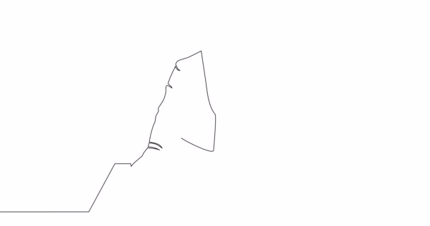 Self Drawing Line Animation Boss Businessman Suit Continuous Line Drawn — Vídeo de stock