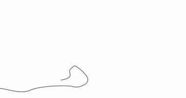 Self drawing line animation heart pierced by an arrow continuous line drawn concept video