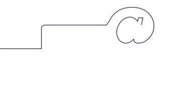 Self drawing line animation email envelope continuous line drawn concept video