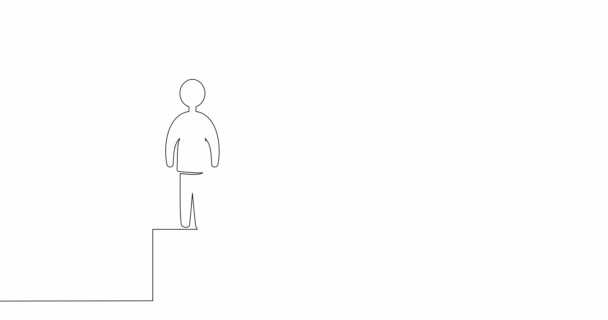 Self Drawing Line Animation Winner Podium Continuous Line Drawn Concept — Wideo stockowe