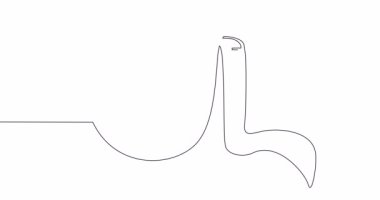 Self drawing line animation film tape continuous line drawn concept video