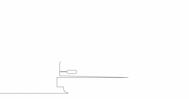 Self Drawing Line Animation Truck Transport Logistics Continuous Line Drawn — Αρχείο Βίντεο