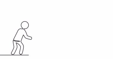 Self drawing line animation app development continuous line drawn concept video