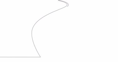 Self drawing line animation road continuous one single line drawn concept video