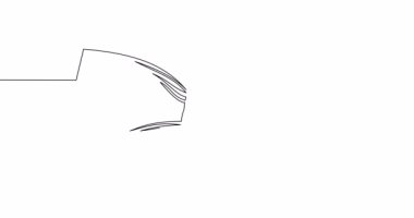 Self drawing line animation Bow tie continuous one single line drawn concept video