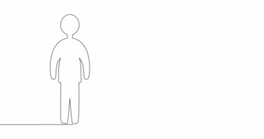 Self drawing line animation worldwide connection continuous one single line drawn concept video